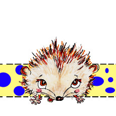 Storybook hedgehog Corduroy on a printable party hat for kids.